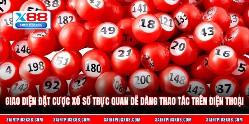 Giao diện đặt cược xổ số trực quan dễ dàng thao tác trên điện thoại